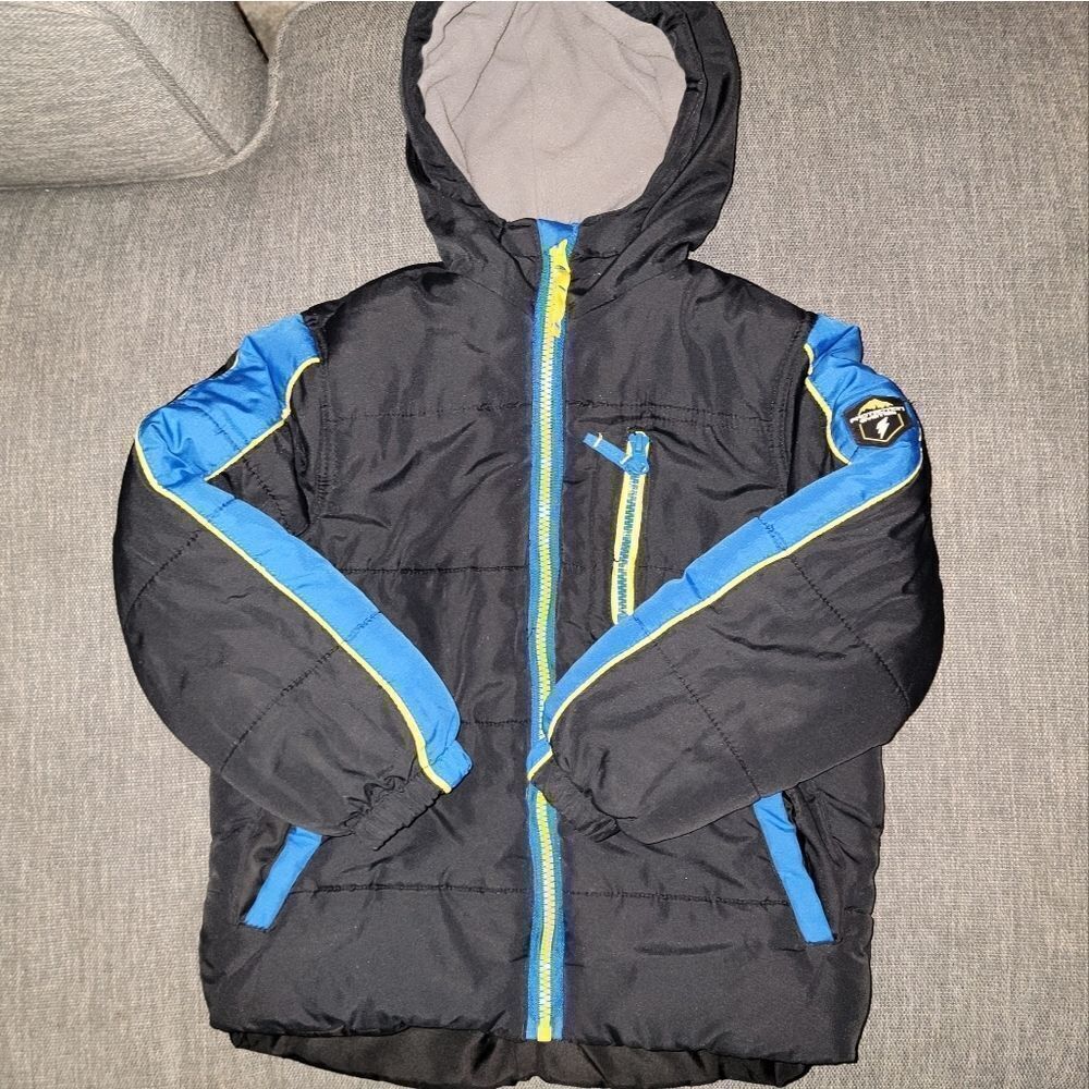 Protection System Black Bubble Jacket Winter Coat Hooded Zip Up Kids Boy…